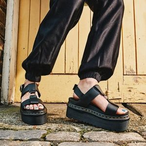Dr. Martens Francis Leather Platform Strap Sandals